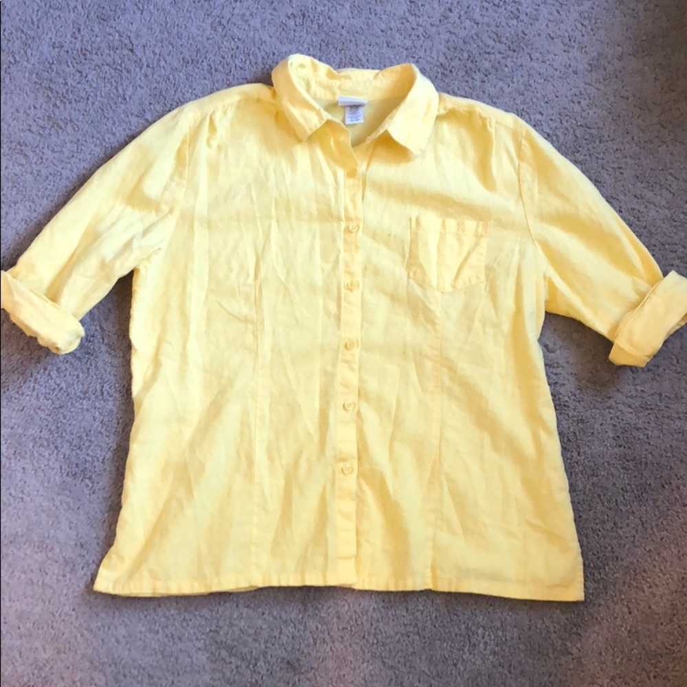 Yellow Button Up!